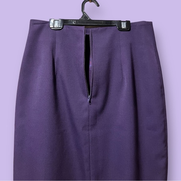 Anthony Michael 100% Wool Purple Skirt - Picture 3 of 5
